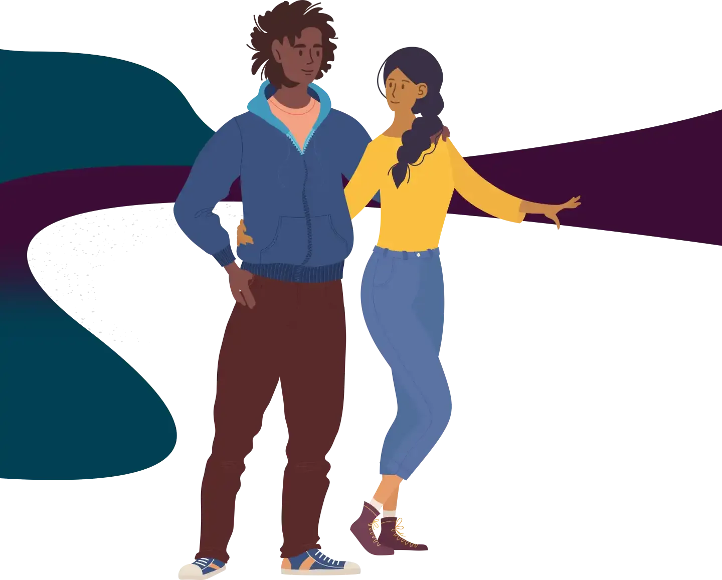 Illustration from the 2022 Yukon Government fall flu campaign.